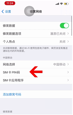 团风苹果14维修网分享如何给iPhone14的SIM卡设置密码 