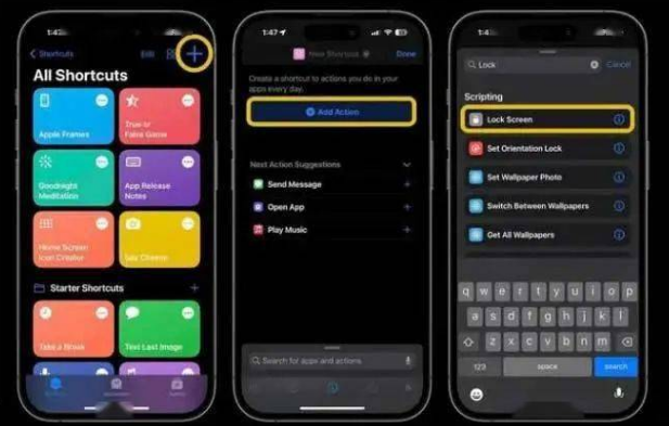 团风苹果14锁屏维修店分享iPhone14升级iOS16.4后如何创建锁屏快捷方式 